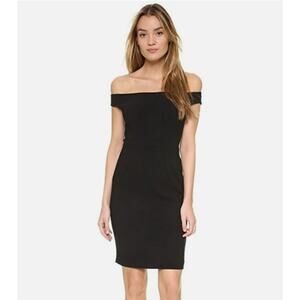 Black Halo Dress Womens 6 Claire Mini Off Shoulder Sheath Cocktail Party Classic